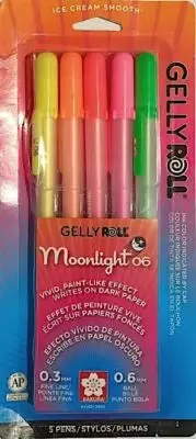 SAKURA GELLY ROLL 5 MOONLIGHT 06 FINE LINE 0.3mm & 0.6mm BALL ~CODE 58174-B13