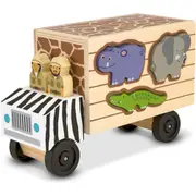 Melissa & Doug Animal Rescue Shape Sorting truck Kids/Childrens Play Toy 2+