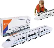 Electric Universal Simulation High Speed Railway Harmony Train Toy, 2025 New Battery Operated Train Toys, 3/4/5 Freely Assembled High Speed Kids Toy Car with Light (3-car)
