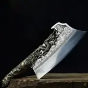 Cleaver Chinese Chef Knife Forged Steel Slicing Chopping CopperHandle Style Meat