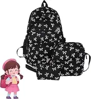 [Generic] 2025 New Bow Backpack, 3Pcs Set Bow Backpack for Girls,Cute Bows Backpacks Set, Large Capacity, Fashionable and Versatile