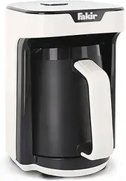 Fakir Kaave Mono Turkish Mocha Machine for Home & Office, Electric Coffee Machine with Measuring Spoon, One-Touch Control, 280 ml Container for 4 Cups, White, 535 Watts