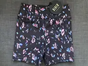 Bloch / Capezio Highwaist Long X Flo Active Shorts - Size G14 - Colour FP /Black