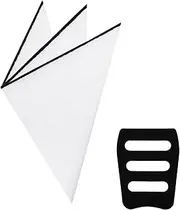 [Luckyvestir] White Handkerchief, Cotton Pocket Squares for Men, Hankies Mens Handkerchiefs for Suit Jacket Tuxedo Shirt