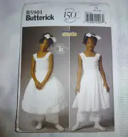 Butterick Pattern 5901 History Costume Child Hoop Skirt Drawers 2-5 Theater
