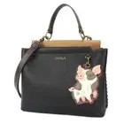 NEW Chala Convertible Satchel Crossbody Tote Black Vegan SPOTTED PIG Coin Purse