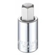 Westward Socket Bit, Steel, 1/2 in, TpSz 14 mm 54TM97 Westward 54TM97 14mm