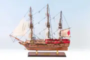 Seacraft Gallery HMS Sirius 45cm Handmade Model Ship Boat Completed Gift 1:75