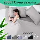NEW Cooling 2000TC Bamboo Bed Sheet Sets All Size SIngle/Double/Queen/King 2022