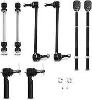 8Pcs Front and Rear Sway Bar Links Stabilizer links Inner Outer Tie Rod Ends Compatible with Ford Taurus Mercury Sable 86-95 Lincoln Continental 88-94