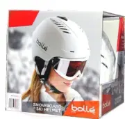 Bolle Vented Adult Large 57-59cm Headsize Sport Snowboard Ski Helmet Bag WHITE