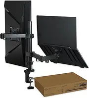 Neatzon Laptop and Monitor Arm – Sleek Desk Mount for Notebook and Screen up to 8kg, Ergonomic Articulating Stand with Cable Management, VESA Compatible NZ-ARM-02