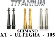 SHIMANO XT-Ultegra-A600: 2 Pedal axels in TITANIUM, 3 types, 2 lengths, 4 colors