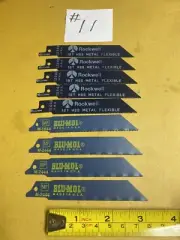 9 Pc Reciprocating Saw Blade Sawsall Rockwell And Blu Mol Made In USA