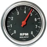 Autometer Traditional Chrome Tachometer In Dash - 8,000 RPM, 3 3/8 Inch, AU2499