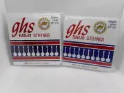 2 PACK GHS 220 TENOR LT STAINLESS STEEL BANJO 4 STRING SET - 10.5-28 GA