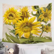Art Painting Sunflowers Floral Tapestry