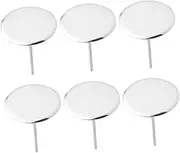 STOBAZA 6Pcs Stainless Steel Cake Flower Decorating Nails for Icing Making and Pastry Decoration for Birthdays Festivals and Home Baking