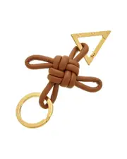 Bottega Veneta Knotted Cord Leather Key Ring