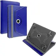 Leather Cover Case Stand for Samsung Galaxy Tab S8 S9 & FE 10.9 A9+ Plus 11" A7 10.4'' Wallet 360 Rotating (Blue)