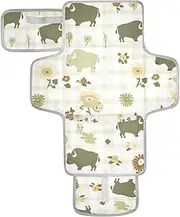 Reusable Changing mat with Tissue Pocket Diaper mat Changing pad Travel with Built-in Pillow