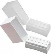WOONEKY 2pcs Nail Drill Bit Case Manicure Polishing Head Storage Box with Slots Durable Nail Drill Bit Holder Home and DIY