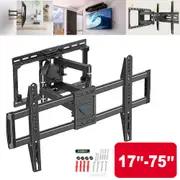 Full Motion TV Bracket Wall Mount Swivel LED LCD 17 32 40 43 50 55 60 65 70 75