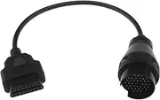 VGOL Car 38 Pin Male OBD1 to 16 Pin Female OBD2 Diagnostic Connection Cable Compatible with Mercedes Benz Automotive Fault Diagnosis Adapter Cable
