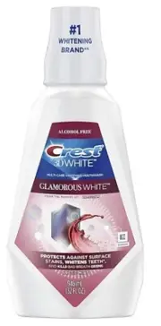 Crest 3D Glamorous White Alcohol Free Whitening Mouthwash, Arctic Mint, 32 Fl Oz
