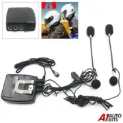 Motorcycle Intercom Host Headphones Kit Helmet Wired Walkie Talkie Front & Rear