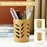 Bamboo Toothbrush Holder Pen Brush Holder Bathroom Toothpaste Cup Multipurpose