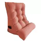 NNEAGS 45cm Peach Triangular Wedge Lumbar Pillow Headboard Backrest Sofa Bed Cus