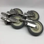QUANTUM WR-OOHS POLYURETHANE SWIVEL CASTER SET W/ STAINLESS