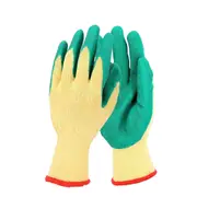 12 Pairs Non Slip Heavy Duty Rubber Coated Cotton Knit Work Gloves