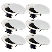 6 Pack - TDX 6.5" 2-Way Ceiling Wall Home Theater Speaker Flush Mount White New