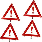Healeved 4 Pack Car Warning Sign Kit 4pcs Hazard Triangles Road Safety Car Safety Triangle Auto Safety Warning Signs Tripod