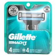 Gillette, Mach3, 4 Cartridges