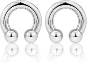 [Longbeauty] Horseshoe Piercing Ring Barbell Stainless Steel Internal Thread Intimate Septum Helix Tragus Nose Lip Nose Ring Ear Piercing Body Jewellery