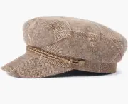 BRIXTON ASHLAND STRIPE NEWSBOY CABBIE BAKER BOY HAT CAP TAN/MULTI SZ S