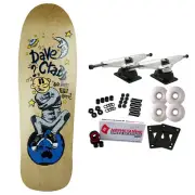 Toxic Skateboard Complete Dave Crabb Happy Natural 10" x 32" Old School