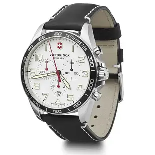 VICTORINOX 瑞士維氏 SWISS ARMY瑞士維氏Fieldforce計時手錶(VISA-241853)-42mm-白面皮革【刷卡回饋 分期0利率】【APP下單4%點數回饋】