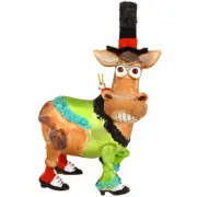 Donkey Man w/Black Hat Glass Ornament