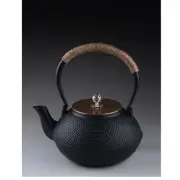 1L Black Cast Iron Japanese Tetsubin Teapot Kettle Stainless Steel Strainer