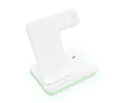 3 In 1 Wireless Charger Charging Socket Wireless Charging Stand Suitable for Android Apple Mobile Phone Watch Headset-White