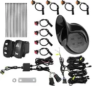 Ronyme ATV UTV Turn Signal Kit with 60dB Horn Professional Easy Installation Pre Wired Blinker Kit with Rocker Switch DIY Modified