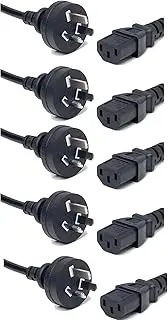 Universal AC Power Cord - 3 Prong PC Power Cable Replacement for Computer, Monitor, Scanner, Printer - IEC 320 C13 to NEMA 5-15P, 18awg, 250V 10 Amps (2M*5)
