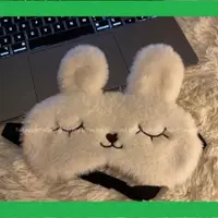 在飛比找蝦皮購物優惠-台灣速發✨睡個好覺軟FUFU可愛兔子毛絨✨絨遮光睡眠眼罩舒適