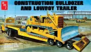 AMT 1218 1:25th scale Construction Bulldozer and Lowboy Trailer