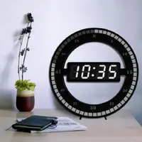 在飛比找蝦皮購物優惠-②④ⓗ台灣現貨 壁鐘 clock 電子時鐘 led 電子鐘壁