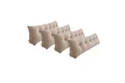 SOGA 4X 150cm Beige Triangular Wedge Bed Pillow Headboard Backrest Bedside Tatami Cushion Home Decor